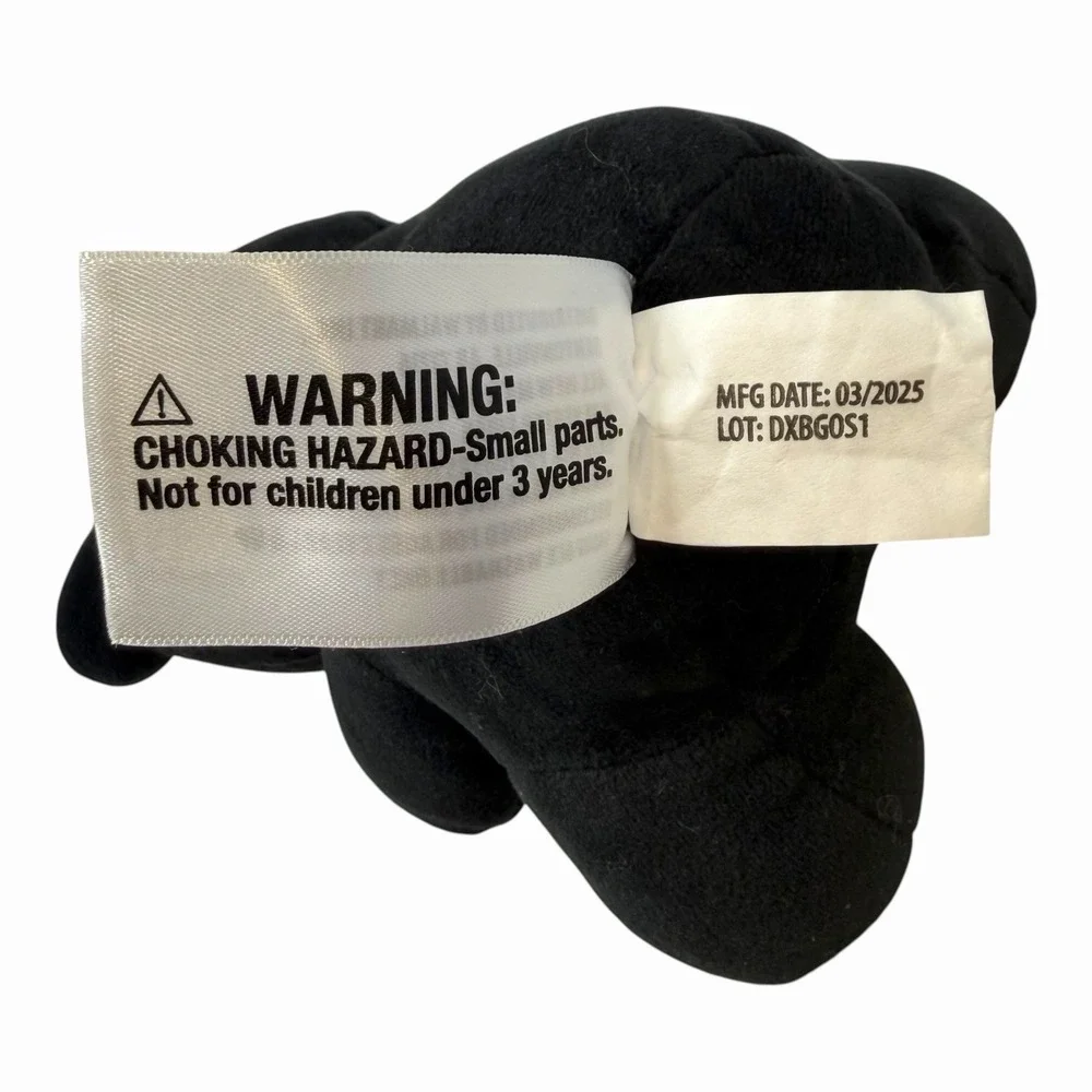 Walmart Way to Celebrate Halloween Gummy Bear Plush Black Skeleton Ribs‎ Spooky